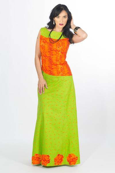 Green orange dress hotsell